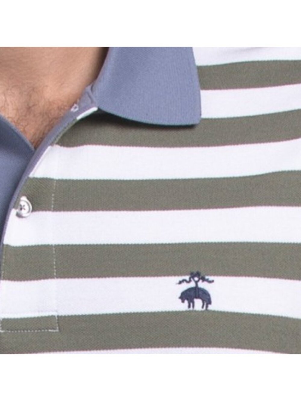 BROOKS BROTHERS Supima Cotton Blend Mariner Pique Polo - Picture 3 of 3